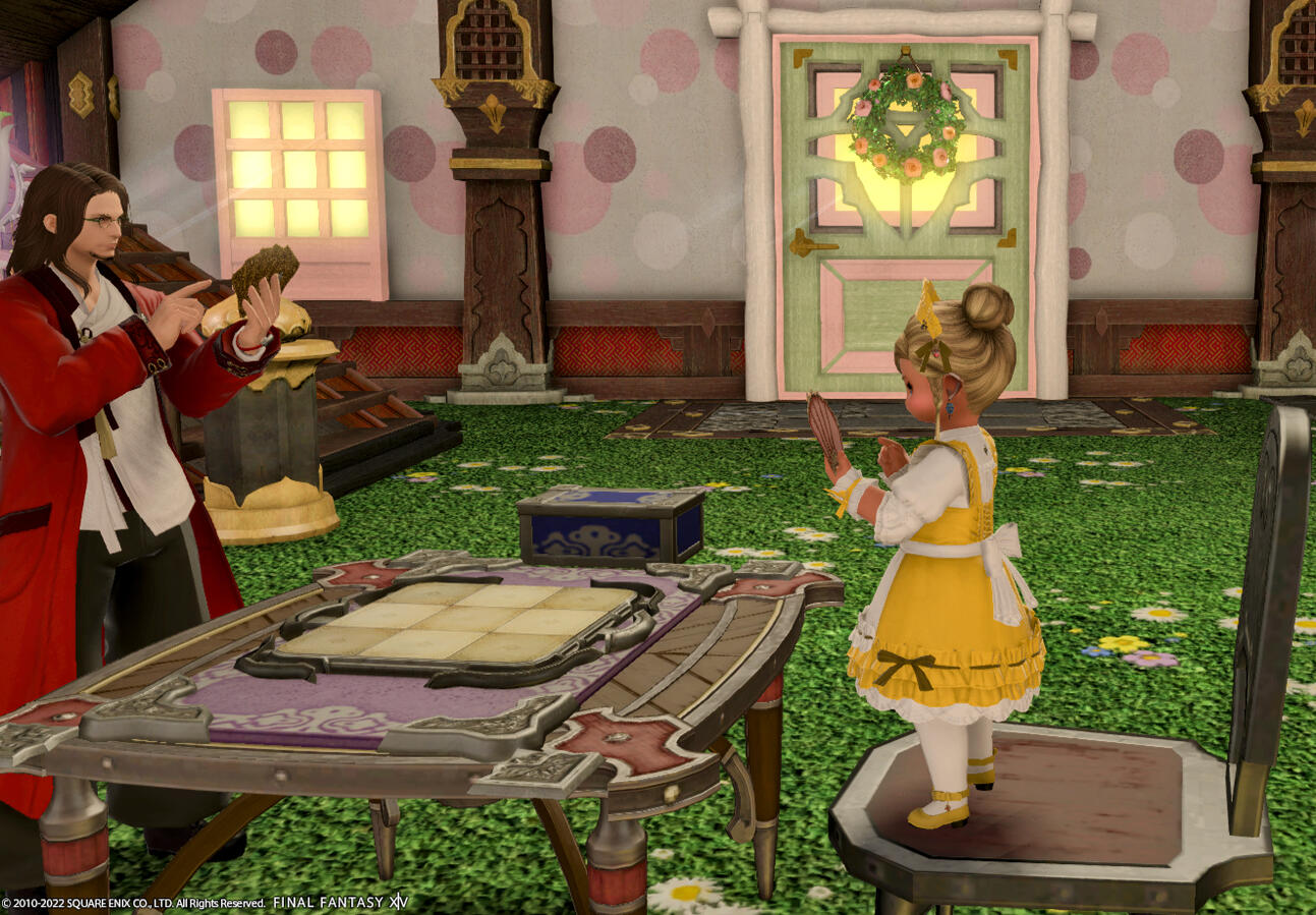 Playing a fierce game of Triple Triad with Mr. Rho