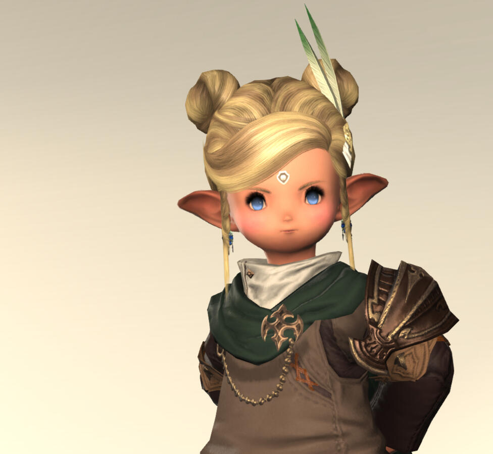 Posin' tough for the new hairdo!