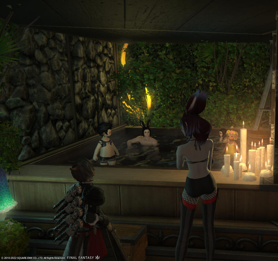 A night in a hot tub with friends